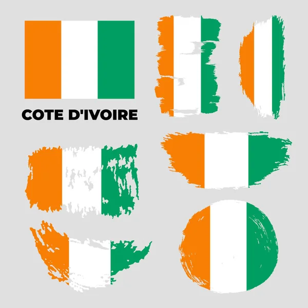 Bandeira contry Costa do Marfim com vetor de alta resolução. —  Vetores de Stock