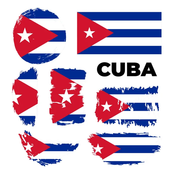 Flagga Kuba sida symbol för din webbplats design Kuba flagga logotyp, app, UI. — Stock vektor