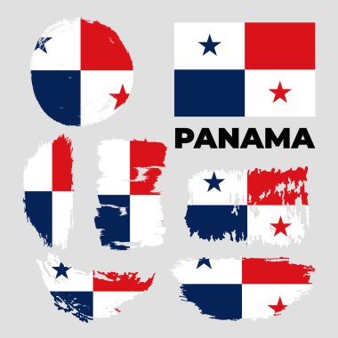Panama ülkesinin klasik grunge bayrağı. Panama 'nın bağımsızlık günü kutlu olsun..