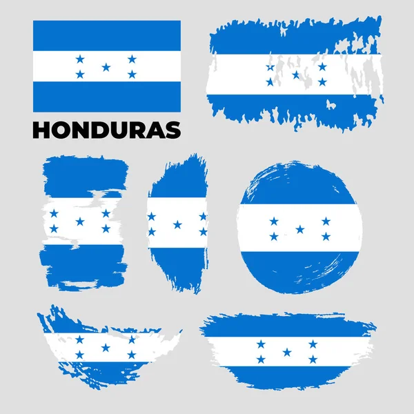 Bandeira texturizada grunge isolada de Honduras, Vector —  Vetores de Stock