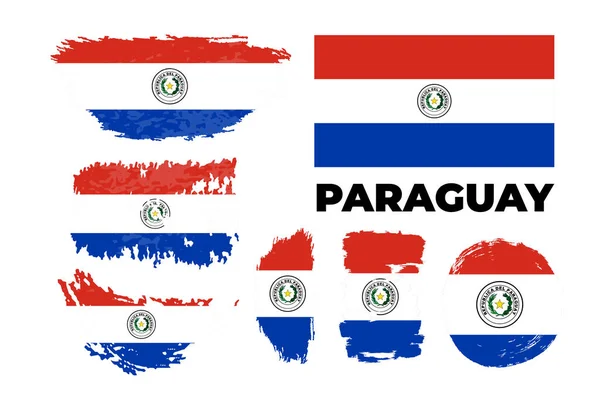 Feliz dia de independência do Paraguai com o país aquarela artístico —  Vetores de Stock