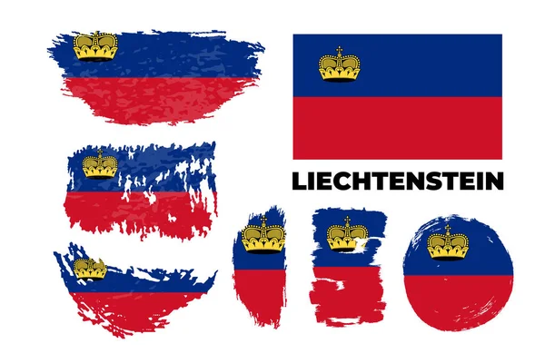 Σημαία Λιχτενστάιν, Πριγκιπάτο του Λιχτενστάιν. Πρότυπο σχεδιασμού βραβείων — Διανυσματικό Αρχείο