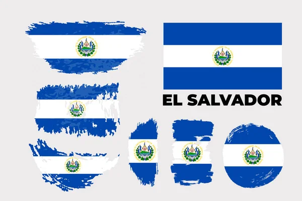 Bandiera del paese El Salvador. Felice giorno dell'indipendenza di El Salvador sfondo Grafiche Vettoriali