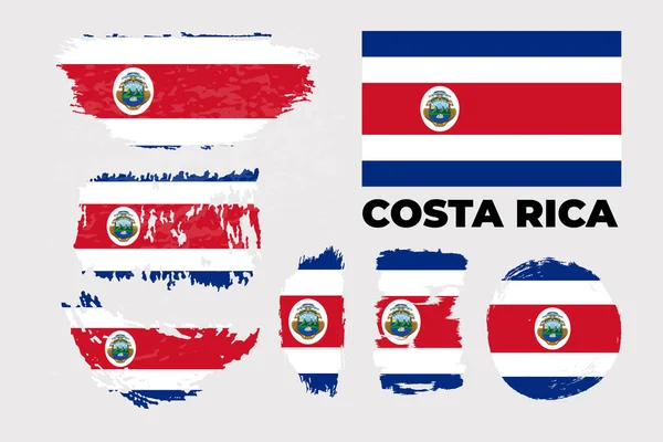 Σημαία Κόστα Ρίκα. Επίσημα χρώματα και σωστή αναλογία. — Διανυσματικό Αρχείο