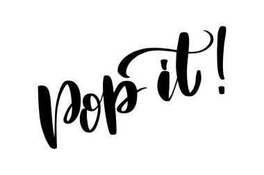 Patlat. El yazısıyla yazılmış tipografi. Vektör