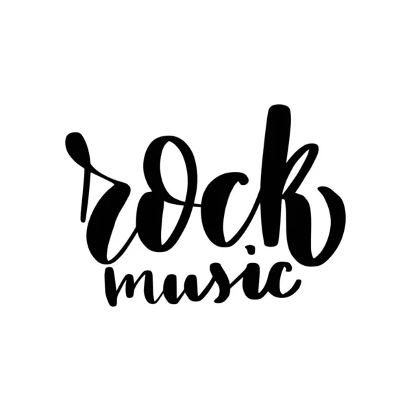 Letras de música rock. Tipografía escrita a mano. Vector Ilustraciones de stock libres de derechos