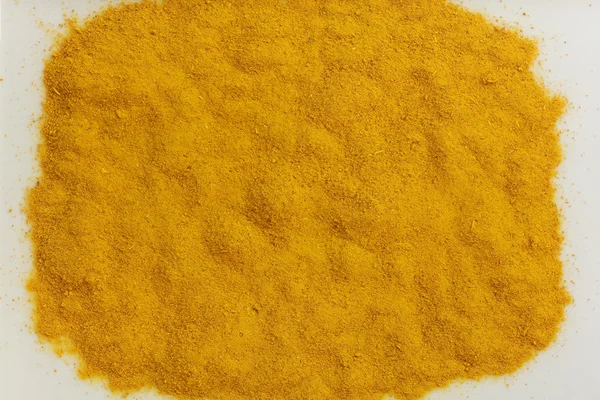 Beg and Valley of ground turmeric — Stock Photo, Image