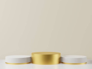 Kozmetik arka plan, ürün sunumu ve Canavar için. Moda dergisi illüstrasyonu için. 3d resimleme