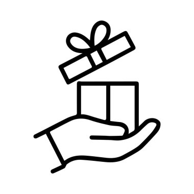 El Armağanı Kutusu Simgesi, Yüzen Avuç İçi Uzanması, Kalın Siyah Vuruşlar