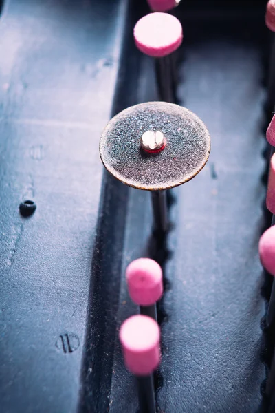 Çok fazla bir matkap closeup ipuçları — Stok fotoğraf