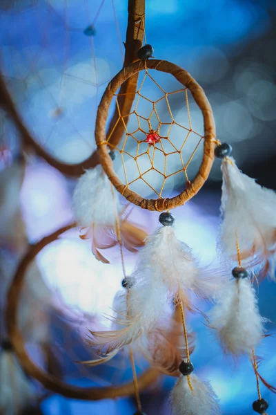 Dreamcatcher contre un flou blanc de neige — Photo