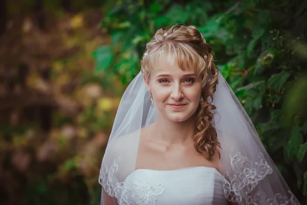 Portrait of a beautiful smile bride — Stok Foto