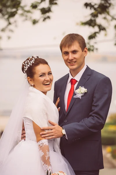 Junge Familie, Hochzeit, Brautpaar — Stockfoto