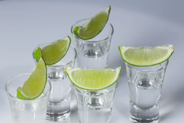 Tequila in vetro bianco — Foto Stock