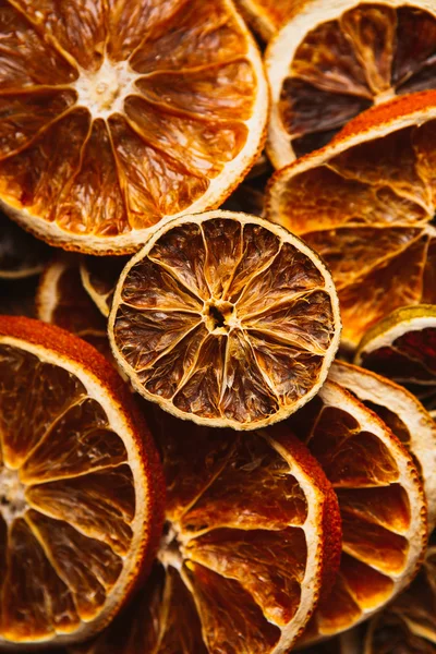 Hintergrund der Ringe getrocknete Orange und Zitrone — Stockfoto