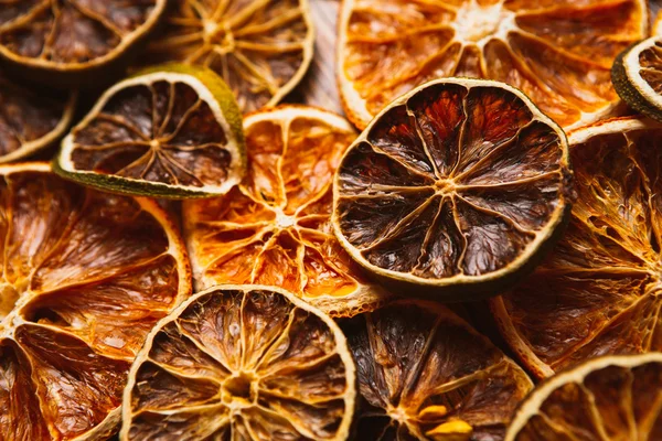 Fundo de anéis secos laranja e limão — Fotografia de Stock