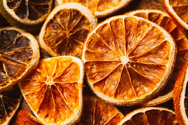 Fond d'anneaux séchés orange et citron — Photo