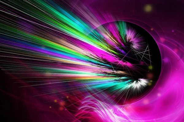 Imagen fractal: "El agujero negro de la galaxia " — Foto de Stock
