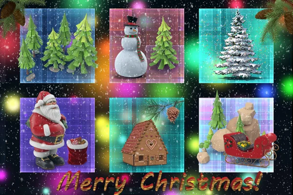 Beautifully designed Christmas greetings. — Stock Photo, Image