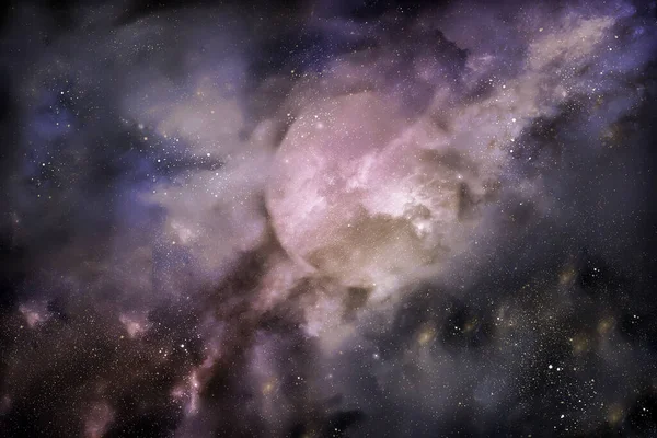 Абстрактне зображення планети і галактики Всесвіту — стокове фото