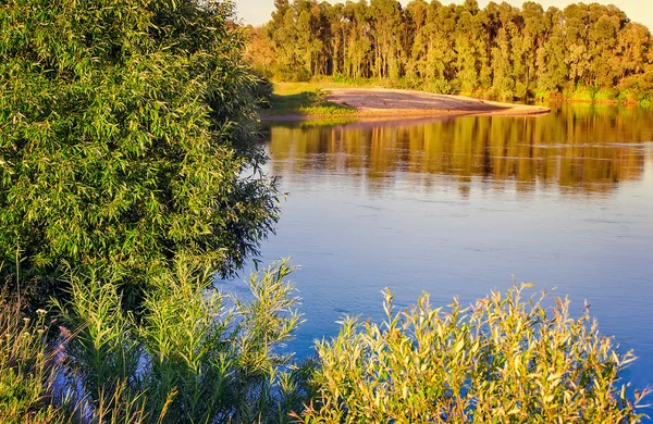 Landschaft mit dem Bild des Flusses und der umgebenden Natur — Stockfoto