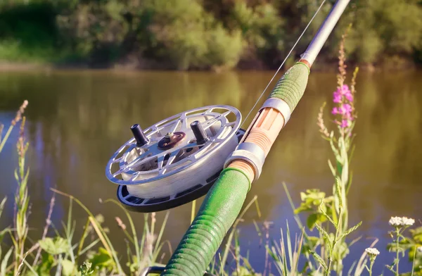 Fishing tackle for catching fish in the river. — Stock Photo, Image