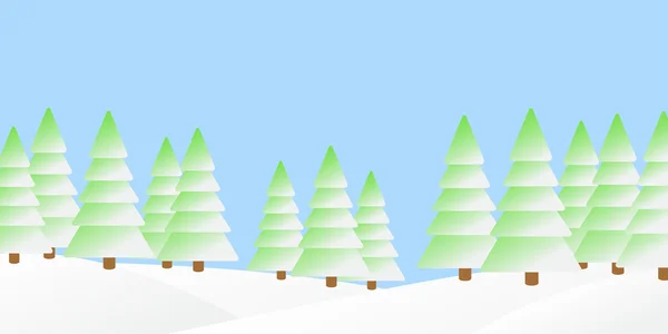 Bosque de invierno paisaje. — Vector de stock