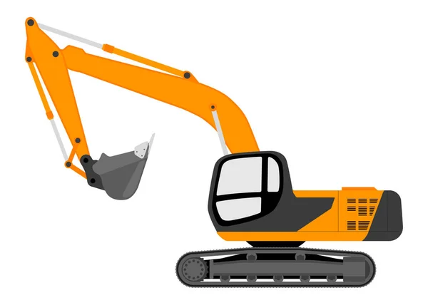 Color image of an excavator. Vector illustration. — Stock Vector