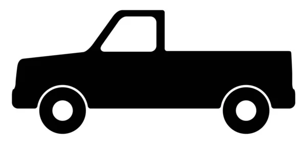 Vektor illustration av en pickup personbil siluett. — Stock vektor