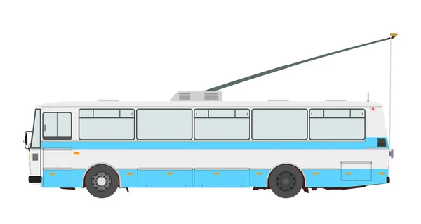 Barevný obrázek trolejbusu na bílém pozadí. — Stockový vektor