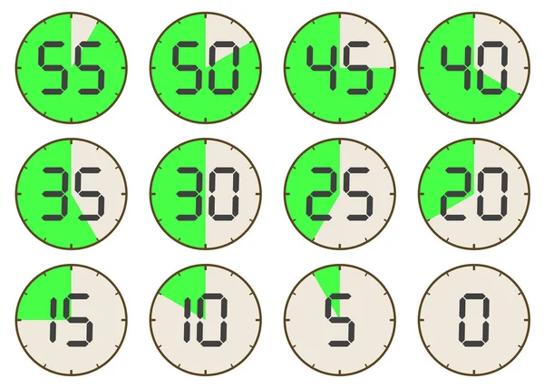 Ensemble d'icônes chronomètre. L'illustration vectorielle. — Image vectorielle