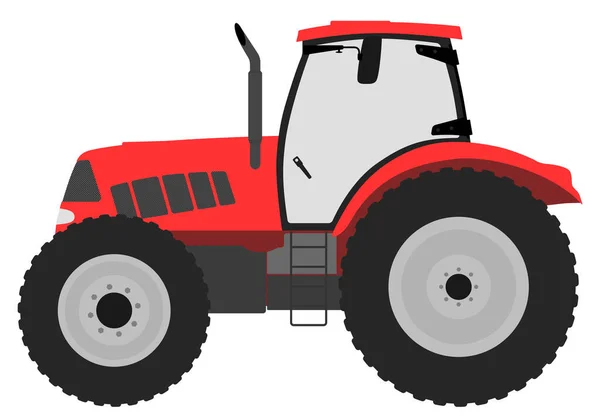 Image couleur d'un tracteur sur fond blanc. — Image vectorielle