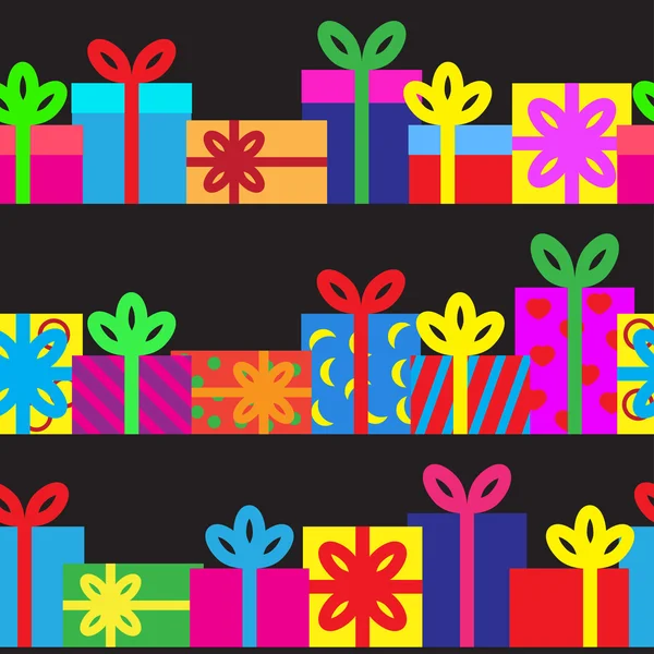 Conjunto de series sin costura de cajas de regalo . — Archivo Imágenes Vectoriales