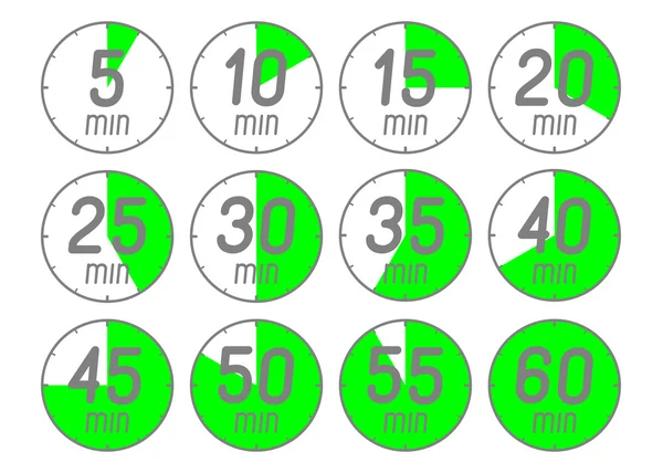 Conjunto de iconos cronómetro . — Vector de stock
