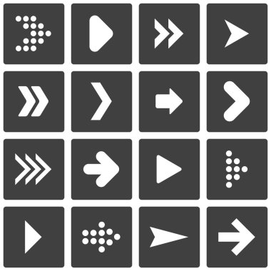 Şablon okları kümesi.