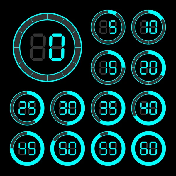 Set van pictogrammen stopwatch. — Stockvector