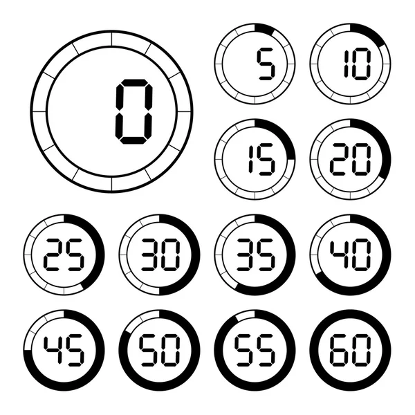 Set van pictogrammen stopwatch. — Stockvector