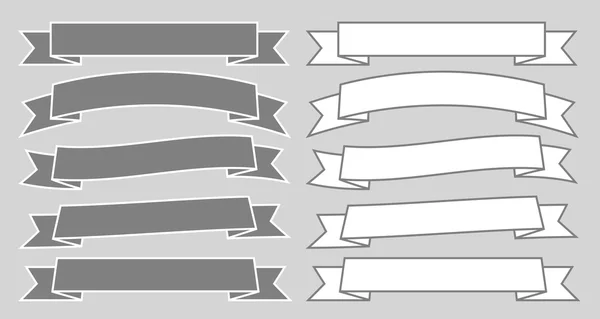 Un ensemble de rubans . — Image vectorielle