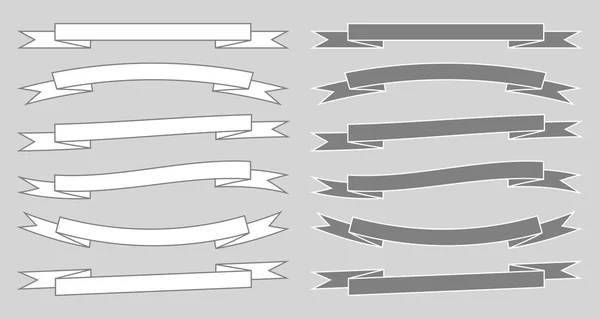 Een set linten. — Stockvector