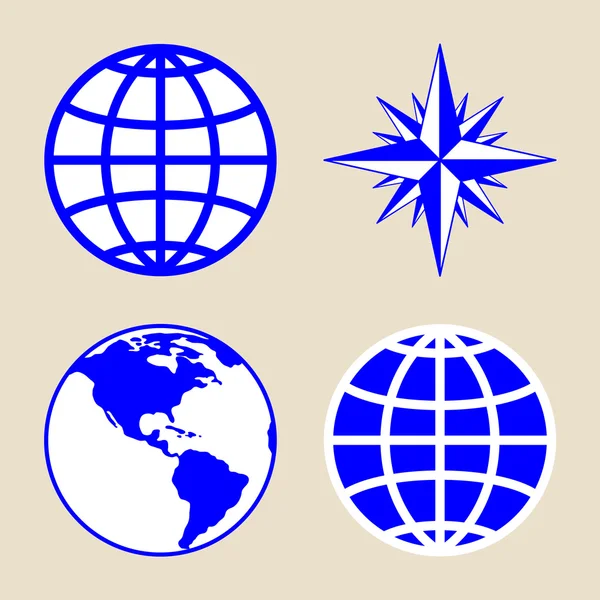 Set di icone Globe . — Vettoriale Stock