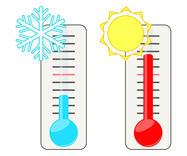 Zwei Thermometer. — Stockvektor