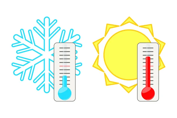 Twee thermometers. — Stockvector