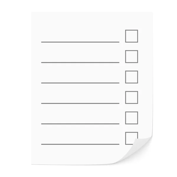 Checklist. — Stockvector