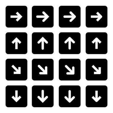 Siluetleri okları kümesi.