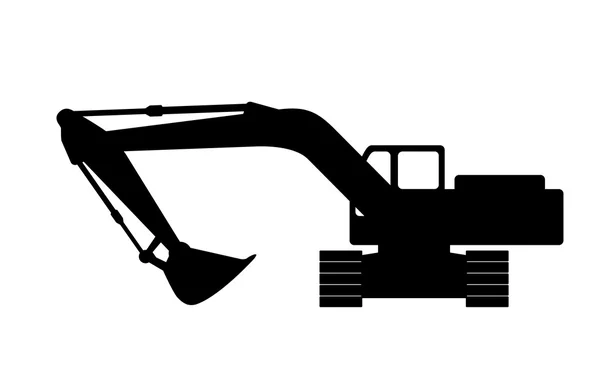 Silhouette the excavate. — Stock Vector