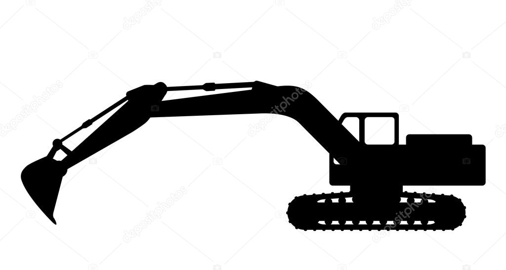 Silhouette the excavate. — Stock Vector © sergey89rus 78321182