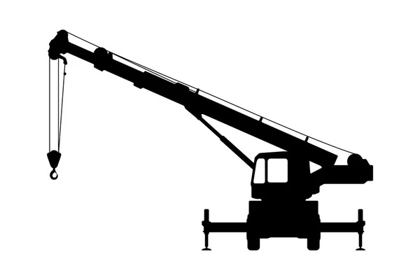 Beyaz arka planda Crane Silueti.