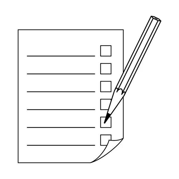 Проверить список и карандаш . — стоковый вектор