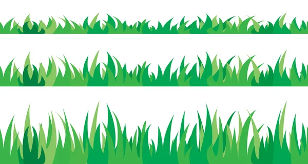 Set of seamless the grass. — Stock Vector