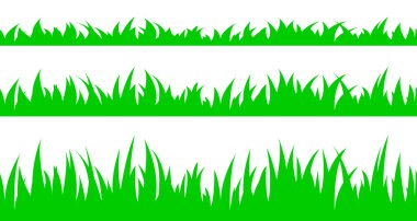 Set of seamless the grass. clipart